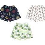 Cotton Printed Shorts of Baby Boys & Girls (Pack of 3) | Regular Unisex Infant Shorts | Casual Shorts/Trousers for Babies
