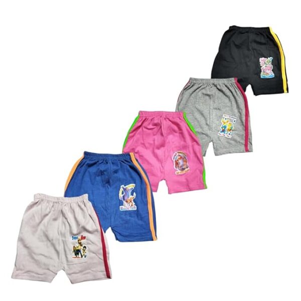 Piping Line Shorts for Boys and Girls | Toddlers Cotton Drawer Combo (Assorted Pack)