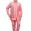 AHHAAAA Kids Indian Ethnic Silk Blend Waistcoat Kurta Pyjama Set Traditional Bollywood Style Wedding Sherwani for Boys