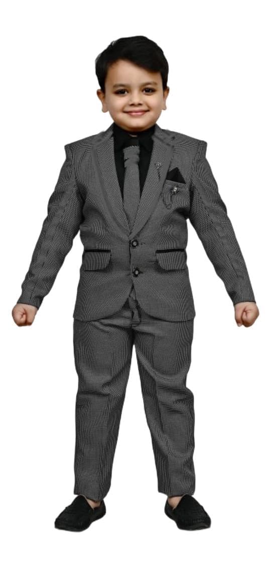 Akshita Trading 4 Piece Festive & Party, Wedding Coat Pant Suit Set for Boys