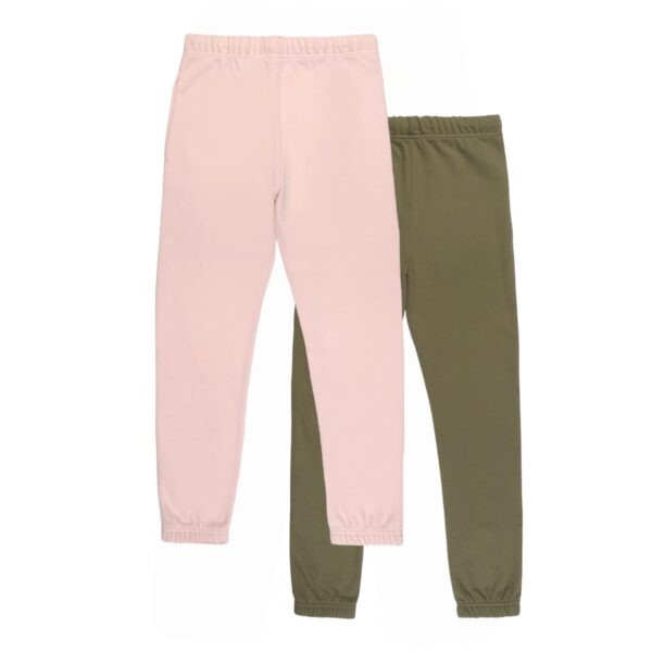 Alan Jones Clothing Girls Pack of 2 Joggers Track Pants | Side Pockets | Elastic Waist with Drawstring | Regular Fit | Age 5-16 Years
