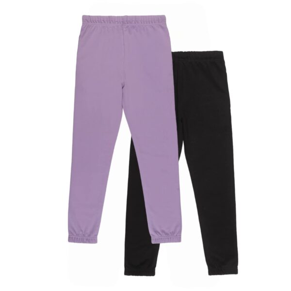 Alan Jones Clothing Girls Pack of 2 Joggers Track Pants | Side Pockets | Elastic Waist with Drawstring | Regular Fit | Age 5-16 Years