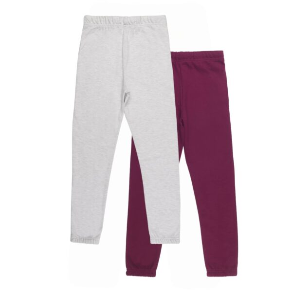 Alan Jones Clothing Girls Pack of 2 Joggers Track Pants | Side Pockets | Elastic Waist with Drawstring | Regular Fit | Age 5-16 Years