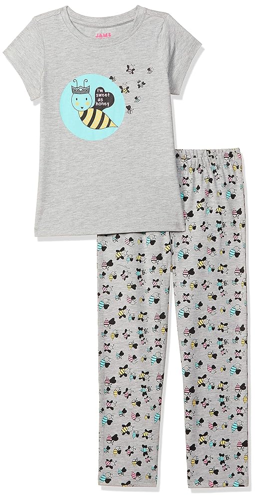 Amazon Brand - Jam & Honey Girls Girls Night Dress | 100% Cotton T-Shirt & Pajama Set | Age 2-12 Years