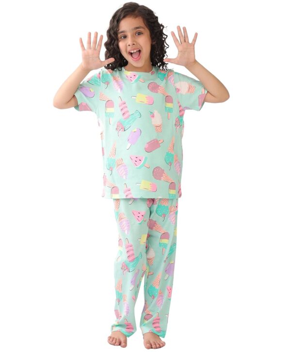 ANTHRILO Pyjama Set for Girls| Material: 100% Pure Cotton | Fabric: Skin-Friendly, ensuring a Soft Touch on Delicate Skin| Fit: Regular |Age Range: Suitable for Girls Aged 0-14...