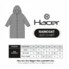 Aqua Raincoat for 3 to 4 Years Old Kids Children Water Resistant Rainsuit Adjustable Hood Drawstring Hem Rainwear with Side Pockets (27, Random Colour)
