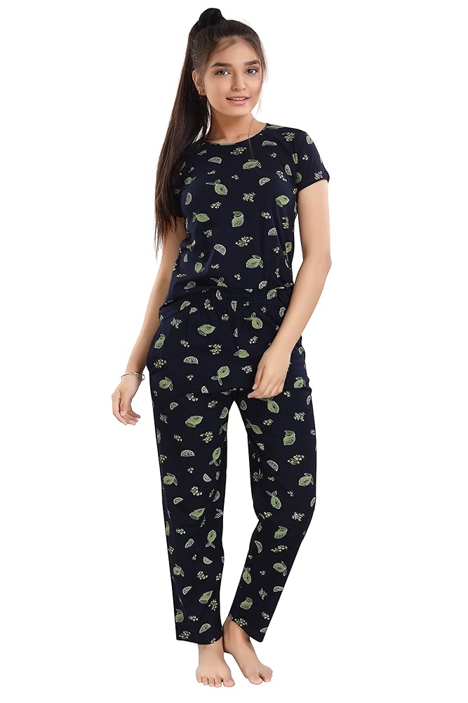 AV2 Girl's Cotton All Over Print Night Suit Pajama Set Pack Of 2