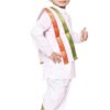 Baby Boys Full Sleeves Soft Premium Cotton Kids Dhoti Kurta With Dupatta Kids Ethnic Wear Pure Cotton Dhoti Kurta Set For Boys - Traditional Dress for South indian Dhoti Kurta