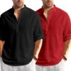 Bellstone Men's Solid Regular Fit Dress Shirt