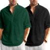 Bellstone Men's Solid Regular Fit Dress Shirt