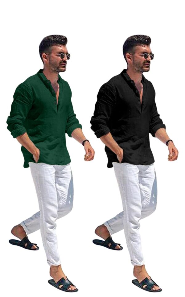 Bellstone Men's Solid Regular Fit Dress Shirt
