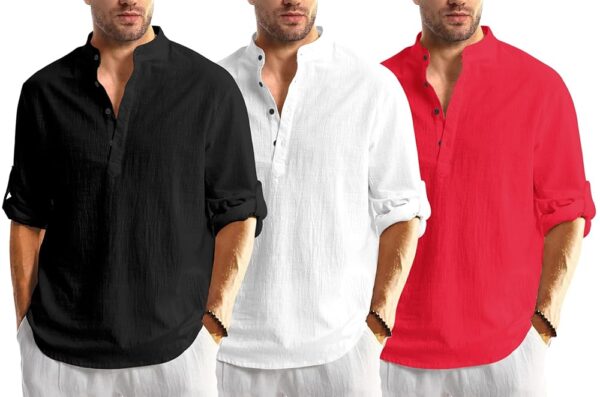 Bellstone Men's Solid Regular Fit Dress Shirt