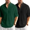Bellstone Men's Solid Regular Fit Dress Shirt