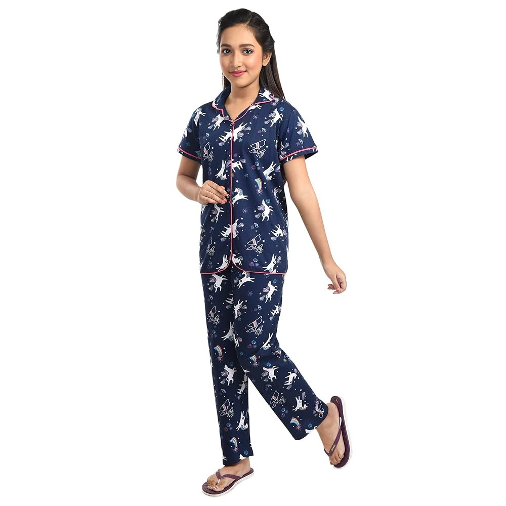 Clothe Funn Girls Cotton Nightsuit Set