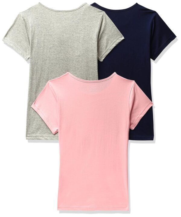 Clotth Theory Girls Super Combed Cotton Regular Fit Round Neck Printed Short Sleeve Tshirt -Combo Pack of 3