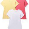 Clotth Theory Girls Super Combed Cotton Regular Fit Round Neck Printed Short Sleeve Tshirt -Combo Pack of 3