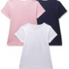 Clotth Theory Girls Super Combed Cotton Regular Fit Round Neck Printed Short Sleeve Tshirt -Combo Pack of 3