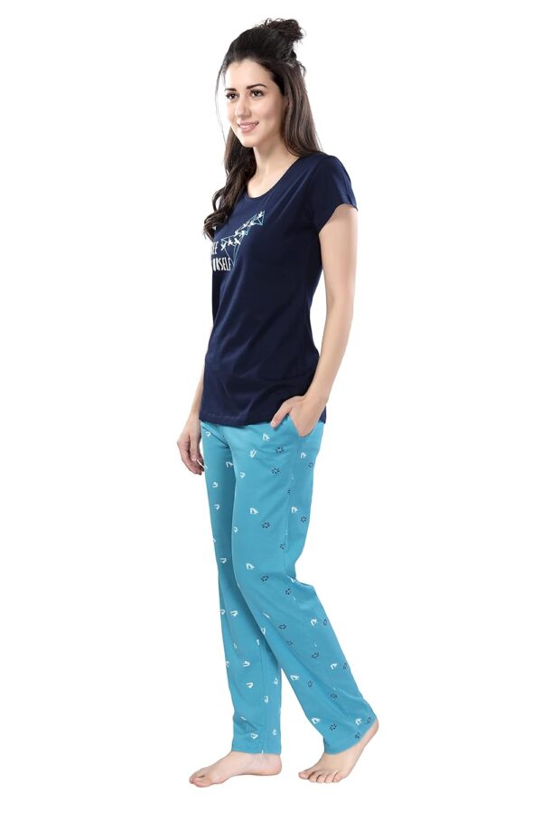 Cotton Night Suit for Women Girls | Women's Printed Cotton Night Suit Set Pyjama Set Sleepwear Nightwear Nightdress Loungewear