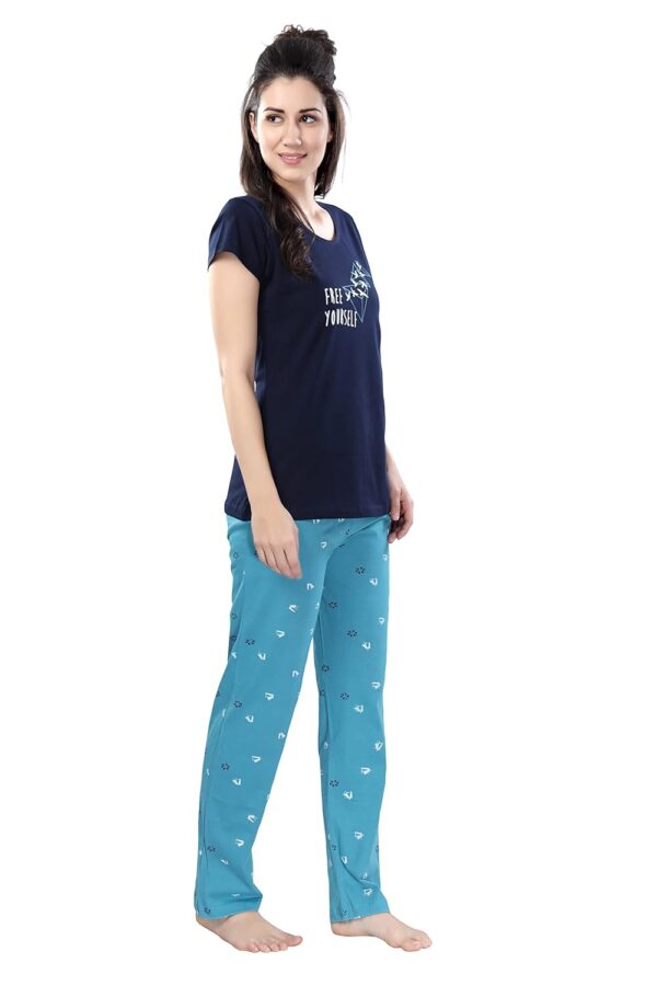 Cotton Night Suit for Women Girls | Women's Printed Cotton Night Suit Set Pyjama Set Sleepwear Nightwear Nightdress Loungewear