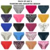 Cotton Plus Size Underwear Regular Full Coverage Innerwear Bikini Panty Set for Women and Teen Girls Hipster Brief for Daily Use Combo Pack (Assorted Prints and...
