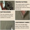 DEELMO Men's Cotton Blend Mandarin Collar Self One Design Full Sleeve Casual Short Kurta