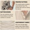 DEELMO Men's Cotton Blend Mandarin Collar Self One Design Full Sleeve Casual Short Kurta