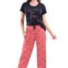 DZZO Women's Cotton Printed Night Suit