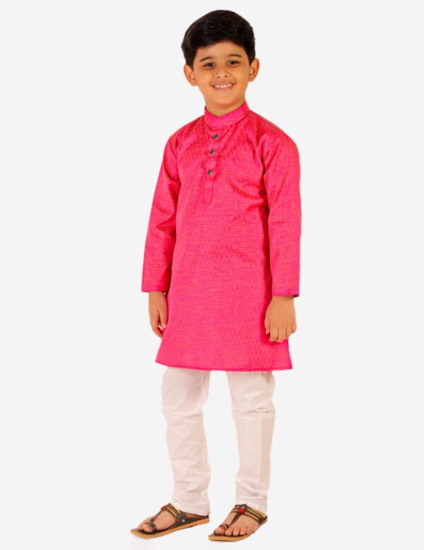 Ethic Style Developer Indian Cotton Kurta Set For Boys | Traditional Kids Ethnic Wear | Pack of 1 (S-101)-001