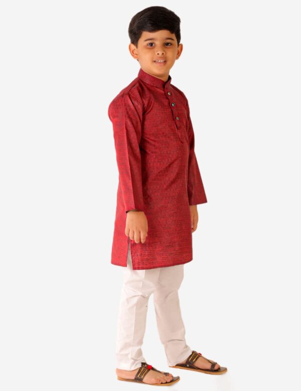 Ethic Style Developer Indian Cotton Kurta Set For Boys | Traditional Kids Ethnic Wear | Pack of 1 (S-101)-002