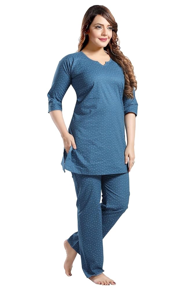 Fabme Women's Cotton Night Suit
