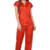 Fabme Women's Plain Satin Night Suit (Shirt and Pyjama) (Color Options) (Size - Small to XX-Large)