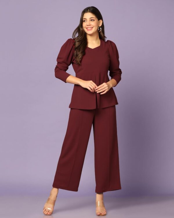 Fashion Women's Lycra Solid Co-Ord Set