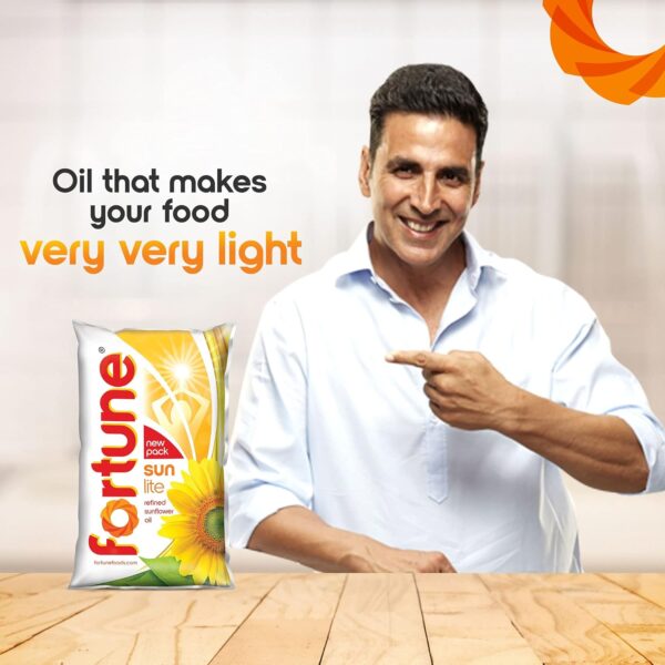Fortune Sunlite Refined Sunflower Oil, 870 gm Pouch (Weight May Vary)