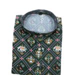 FOXDX Men's Traditional Cotton Floral Printed Only Kurta