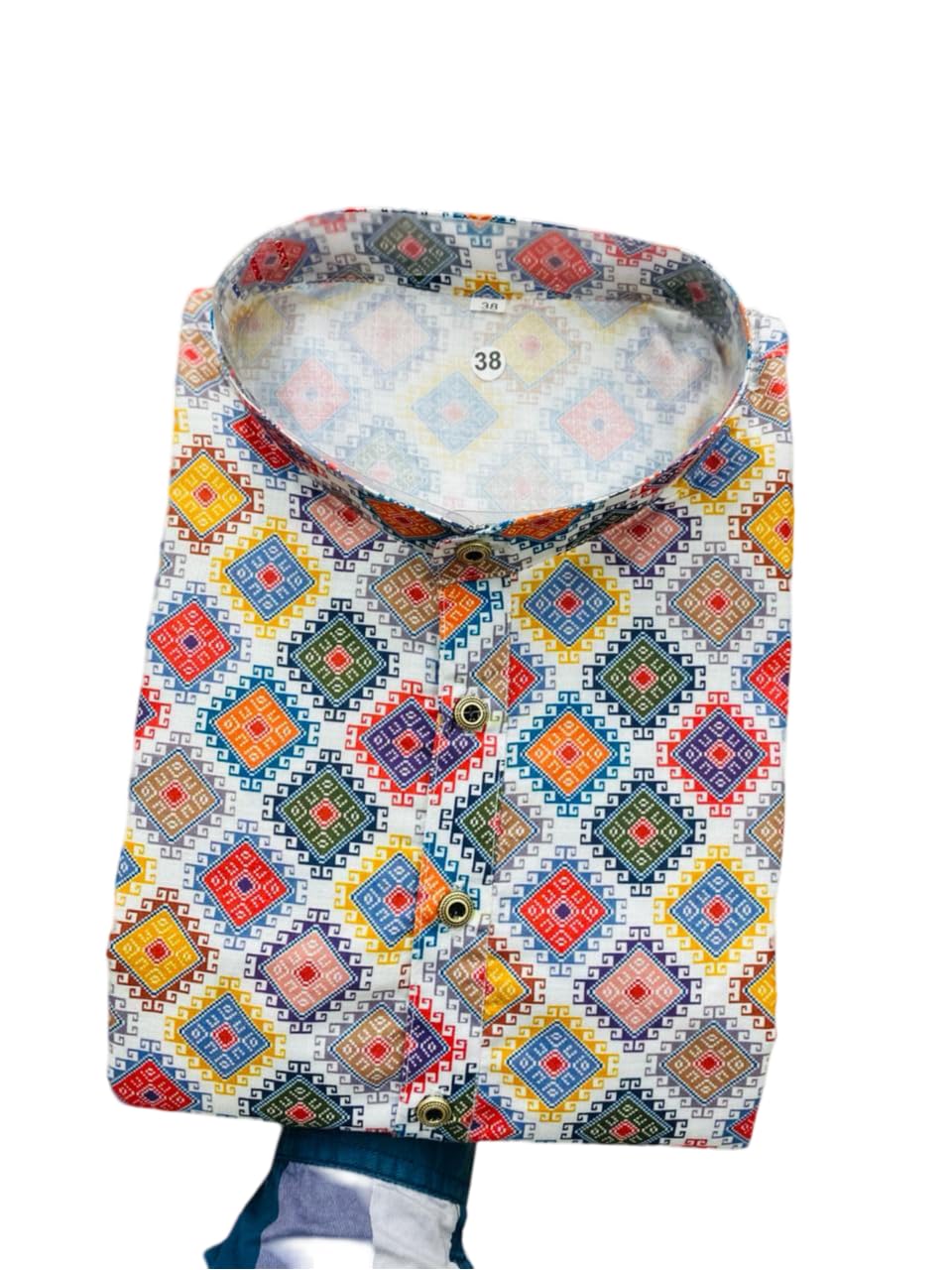 FOXDX Men's Traditional Cotton Floral Printed Only Kurta