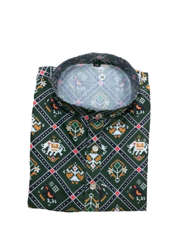 FOXDX Men's Traditional Cotton Floral Printed Only Kurta