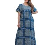 G4Girl Pure Cotton Embroidery Nighty for Women's | Night Gown | Nighty | Nightdress | Maxi | Sleepwear | Jaipuri Nighty | Nighties | Gown