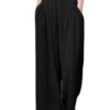 GRECIILOOKS Textured Trousers for Women | Women Loose Fit Trousers | Women's High-Waisted Pant | Women Trousers Pants | Korean Trousers for Women