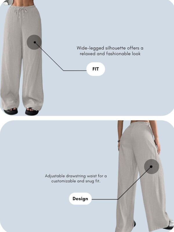 GRECIILOOKS Women's Loose High Rise Track Pant