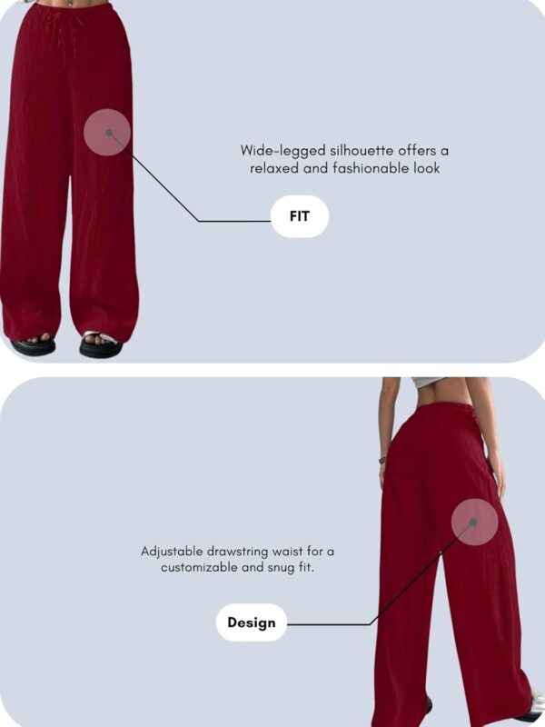 GRECIILOOKS Women's Loose High Rise Track Pant