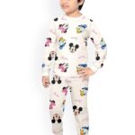 Hangout Hub Kids Night Suit | Sleep Wear | Jogger Trouser Full Sleeves Tshirt | Elasticated Waist | Hypoallergenic Sweat Absorber Anti Rash Dress Bottom Pyjama Tee Boys Girls |...