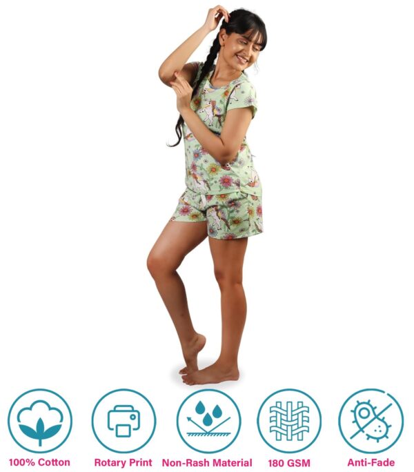 Hestia | H.NSG.N.1 | Girls Nightwear | Bottom Pyjama Tshirts | Breathable Fabric Pajama Sets | Cotton Night Dress Jogger | Trouser Full Sleeves Tshirt Night Suit for Kids|Pack 1