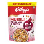 Kellogg's Muesli Fruit Nut & Seeds 750G | 12-In-1 Power Breakfast | India'S No. 1 Muesli | Multigrain Breakfast Cereal