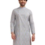 KISAH Men's Cotton Blend Regular Fit Indian Ethnic Wear Kurta for Wedding & Festivals