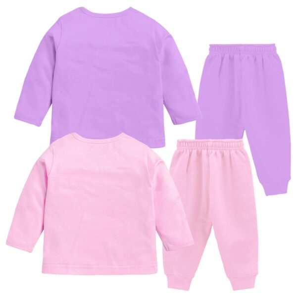 Kuchipoo Girls Regular Fit Cotton T-Shirts and Pyjamas Set