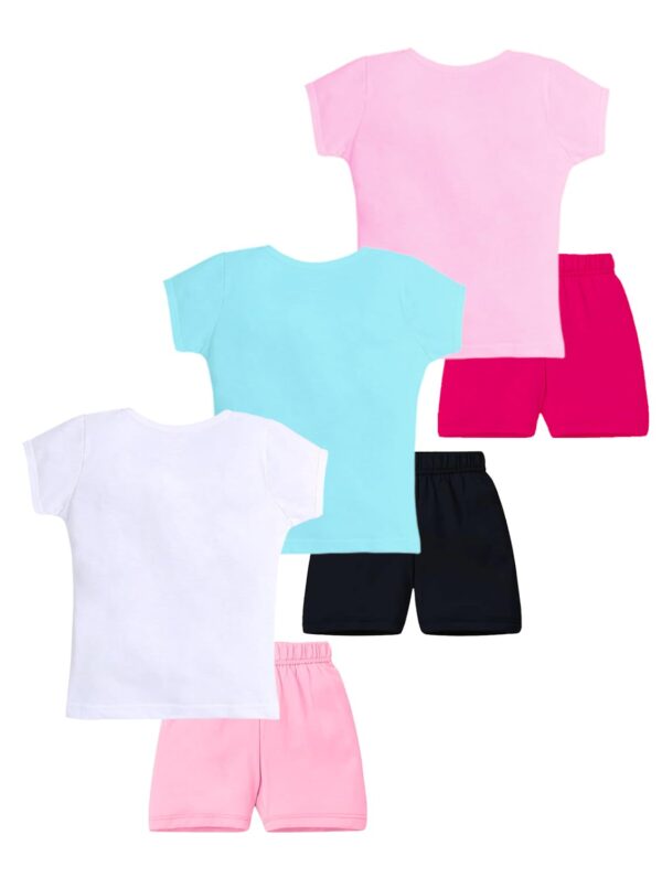 Kuchipoo Girls Regular Fit Cotton T-Shirts and Shorts Set