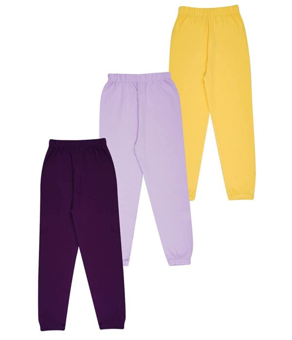KYDA KIDS® 100% Girls Cotton Printed Track Pants (Pack of 3)