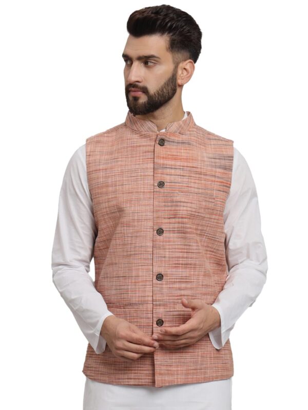 LATEST CHIKAN Men's Traditional Cotton Solid Nehru Jacket/Waistcoat