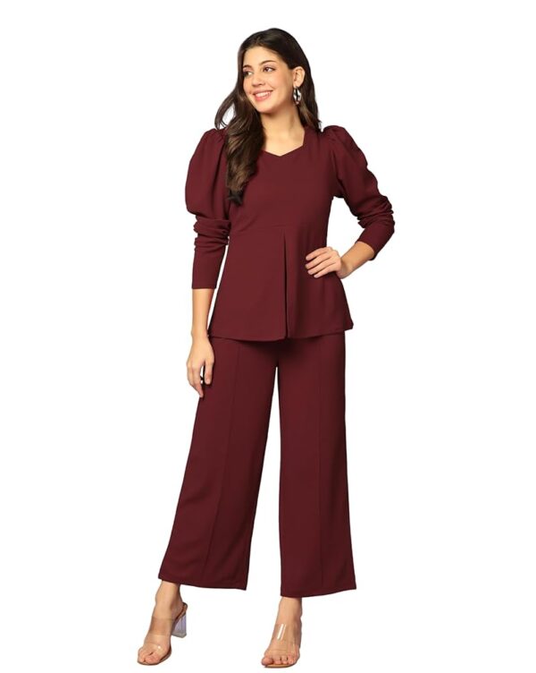 Leriya Fashion Women's Lycra Solid Co-Ord Set