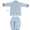 Little Poppins Traditional Indian Baby Boy Dhoti Kurta Set, White Cotton with Gold Print, new born Ethnic dress size 3 months 6 months 12months 18 months 1Year 2Year Pack of 1...
